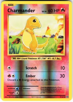 Charmander 9/108 Pokemon XY - Evolutions Reverse Holo Common NM - Image 1
