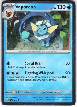 Vaporeon - 168 Pokemon SV: Scarlet & Violet Promo Cards Holo Promo NM - Image 1