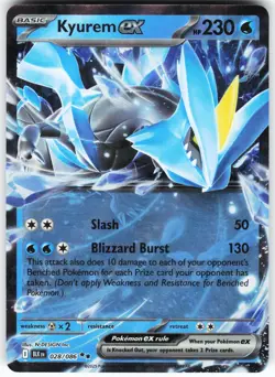 Kyurem ex 028/086 Pokemon SV: Black Bolt Holo Double Rare NM - Image 1
