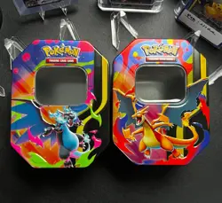 Pokemon TCG Mega Charizard EX Tin (6) Empty 2025 Charizard X & Y Storage Display - Image 1