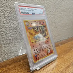 PSA 9 Blaine's Charizard No.006 Japanese Gym Heroes Old Back Holo Pokemon TCG - Image 2