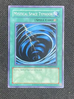 YuGiOh! - Mystical Space Typhoon RP01-EN057 Common Unlimited (Reprint) Near Mint - Image 1