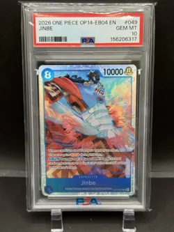 Jinbe - One Piece Azure Seas Seven OP14 EB04-049 PSA 10 - Image 1