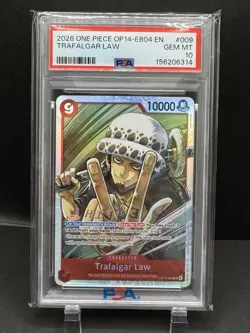 Trafalgar Law - One Piece Azure Seas Seven EB04 OP14-009 PSA 10 - Image 1