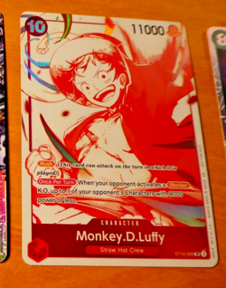 ONE PIECE ENGLISH CARD GAME HOLO CARTE Monkey.D.Luffy ST10-006 ALT.3 EN NM - Image 1