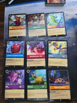 Two Disney Lorcana EPCOT Promo Rapunzel Appreciative Artist , with 48 extra card - Image 3