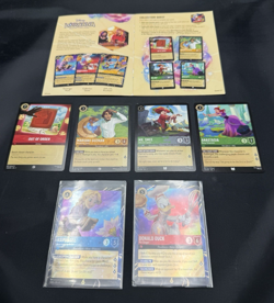 2026 LORCANA EPCOT FESTIVAL QUESTBOOK WITH CARDS & RUPUNZEL & DONALD DUCK PROMOS - Image 1