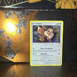 🌀🌀Eevee SWSH042 Black Star Promo Pokemon NM 2020 HD GALAXY SWIRL🌀🌀 - Image 1