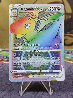 Dragonite VSTAR 081/078 Pokemon GO Secret Rare Holo Card - DENTED - Image 1