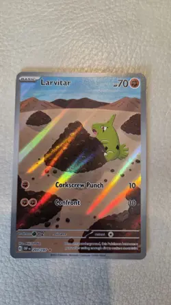 Pokemon TCG Larvitar Obsidian Flames Holo Card 203/197 - Image 1