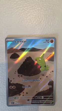 Pokemon TCG Larvitar Obsidian Flames Holo Card 203/197 - Image 2