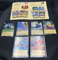 2026 LORCANA EPCOT FESTIVAL QUESTBOOK WITH CARDS & RUPUNZEL & DONALD DUCK PROMOS - Image 1