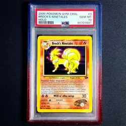 PSA 10 BROCK'S NINETALES 3/132 | Gym Challenge WOTC Holo Graded Pokemon Card - Image 1