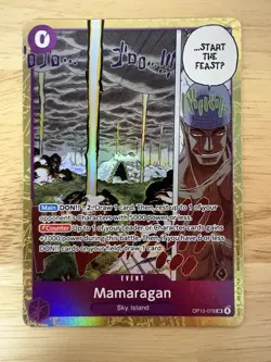 Bandai One Piece Card Game Sky Island: Mamaragan OP15-078 SR Alt Art Foil - Image 1