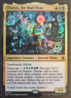 Thanos, the Mad Titan Marvel Super Heroes Foil Playtest Card - Image 1