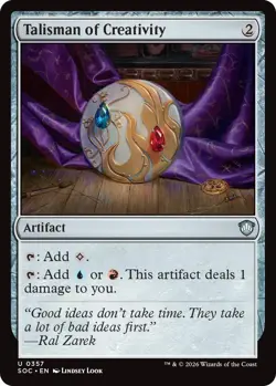 MTG - [SOC - 357 ] Talisman of Creativity - Commander: Secrets of Strixhaven - Image 1
