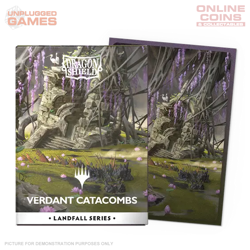 Dragon Shield Sleeves – Matte Dual Art – MTG Landfall Series Verdant Catacombs - Image 3