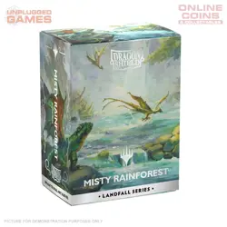 Dragon Shield Sleeves – Matte Dual Art – MTG Landfall Series Misty Rainforest - Image 1