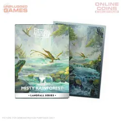 Dragon Shield Sleeves – Matte Dual Art – MTG Landfall Series Misty Rainforest - Image 2