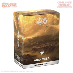 Dragon Shield Sleeves – Matte Dual Art – MTG Landfall Series Arid Mesa - Image 1