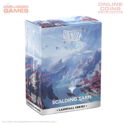 Dragon Shield Sleeves – Matte Dual Art – MTG Landfall Series Scalding Tarn - Image 1