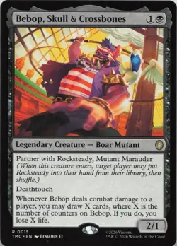 Bebop, Skull & Crossbones R Commander: Teenage Mutant Ninja Turtles 15 NM MTG - Image 1