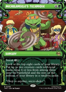 MTG - [TMT - 239] Michelangelo's Technique (Showcase) Foil Teenage Mutant Nin... - Image 1