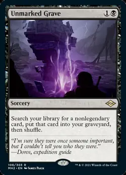 1x UNMARKED GRAVE - Modern horizons - MTG - NM - Magic the Gathering - Image 1