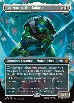 MTG Teenage Mutant Ninja Turtles Commander - Leonardo, the Balance (Foil) - Image 1