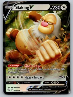 Slaking V Holo Ultra Rare Pokemon GO 058/078 NM - Image 1