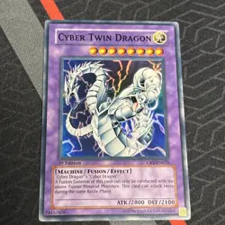 Cyber Twin Dragon CRV-EN035 1st Edition Cybernetic Revolution Super Rare Yugioh - Image 2