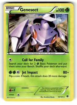 Genesect (BW Plasma Blast) 10/101 Holo Rare Deck Exclusives Holo Pokemon LP - Image 1
