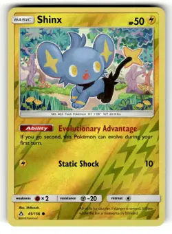 Shinx 45/156 Common Ultra Prism Reverse Holo Pokemon Lightly Played - Image 1