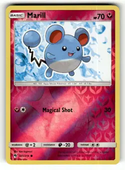 Marill 135/214 Common Lost Thunder Reverse Holo Pokemon Near Mint - Image 1