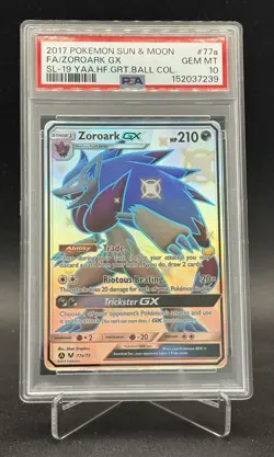 Pokemon Zoroark GX 77a/73 - Shiny Hidden Fates Great Ball Promo 2017 - PSA 10 - Image 1