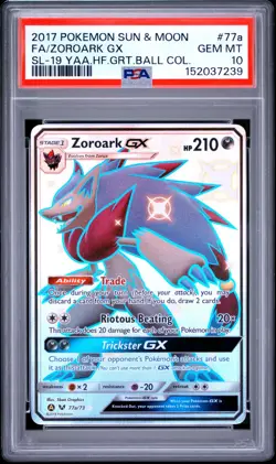 Pokemon Zoroark GX 77a/73 - Shiny Hidden Fates Great Ball Promo 2017 - PSA 10 - Image 3