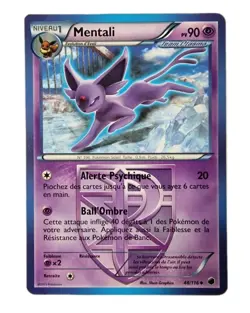 Mentali 48/116 UNCO Noir & Blanc Pokemon (FR) – Carte Rare - Image 1