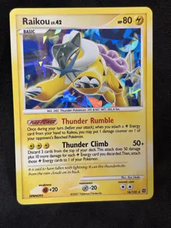 Pokemon TCG Raikou Secret Wonders Holo - Image 2