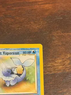 Pokemon Light Vaporeon Neo Destiny 52/105 Regular Unlimited vintage 1999 rare - Image 3