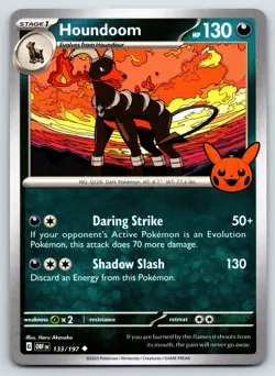 Houndoom Uncommon Trick or Trade BOOster Bndl 2024 133/197 NM Pokemon TCG - Image 1