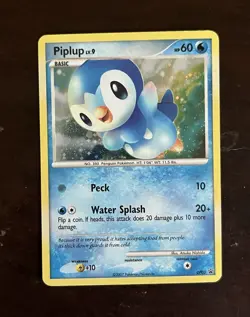 Pokemon Piplup DP03 Diamond and Pearl Holo Promo 60 HP Basic Eng 2007 - Image 1