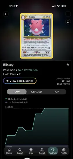 Pokemon TCG Blissey 2/64 Neo Revelation Holo Rare Unlimited - Image 1