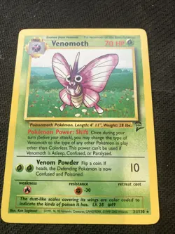 Pokemon TCG - Venomoth - 31/130 - Rare - Base Set 2 [Near Mint] - Image 1