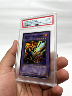 Yugioh PSA 10 2002 Flame Swordsman LOB-003 Super Rare 1st Edition WAVY - Image 3