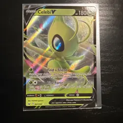 Celebi V 001/202 Holo V Rare Sword & Shield Pokemon NM - Image 1