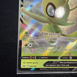 Celebi V 001/202 Holo V Rare Sword & Shield Pokemon NM - Image 4