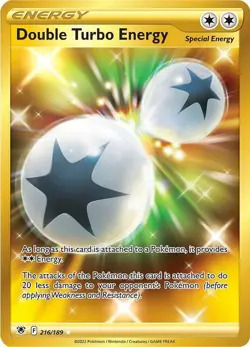 Pokemon TCG SWSH10: Astral Radiance Double Turbo Energy Secret 216/189 Holo Secr - Image 1