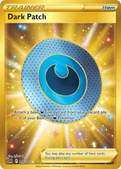 Pokemon TCG SWSH11: Lost Origin Dark Patch Secret 216/196 Holo Secret Rare - Image 1