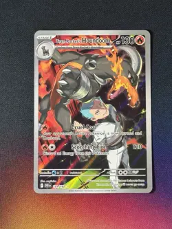 Pokemon Teams Rockets Houndoom 191/182 IR Illustration Rare Destined Rivals - Image 1
