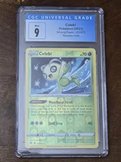 2021 Pokemon - Shining Fates - Celebi Reverse Holo #003 - Grade CGC 9 Mint - Image 1